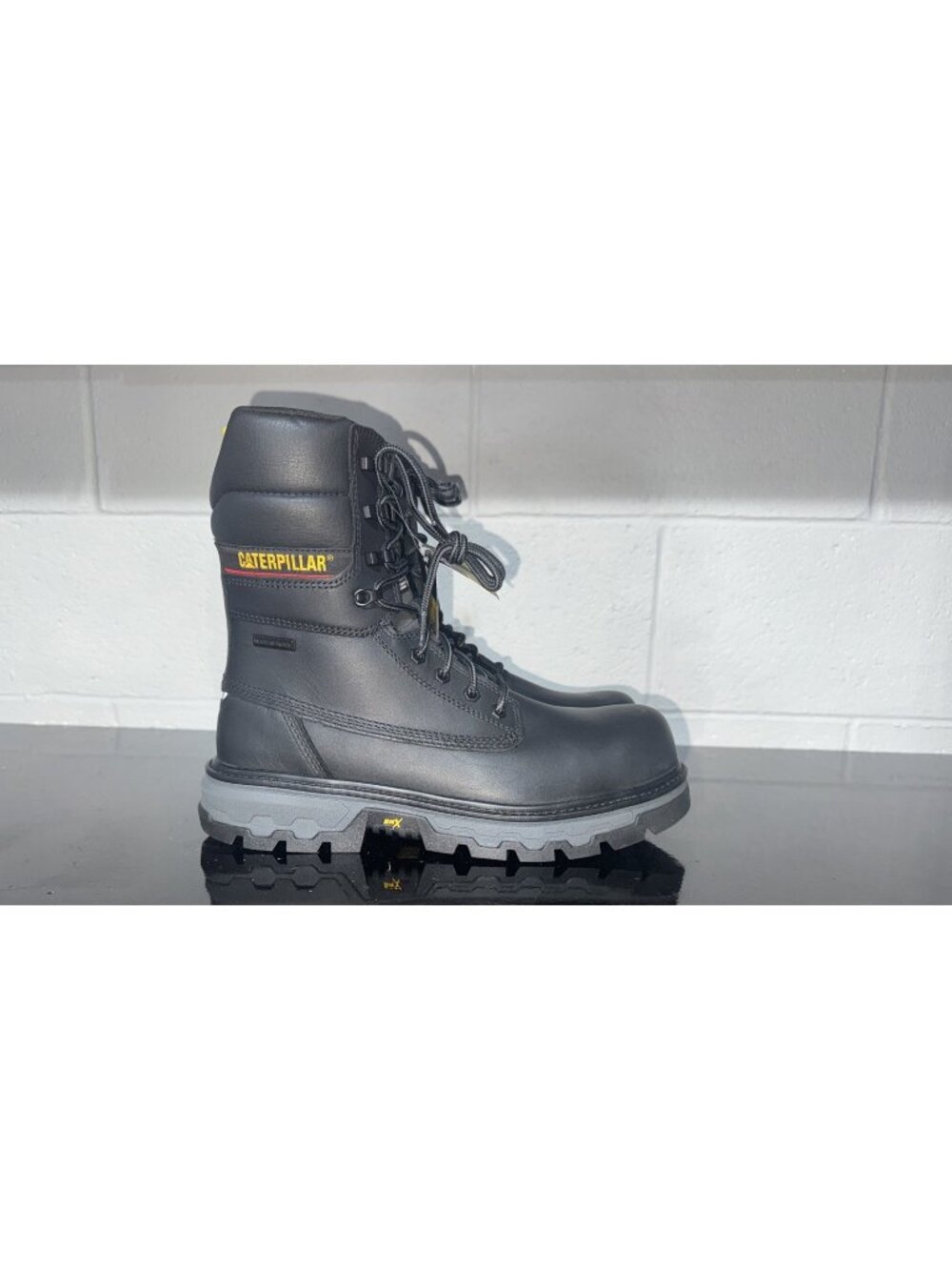 Caterpillar Colorado Equip Mens Leather 8" WP Steel Toe Work Boots Size 10 Black